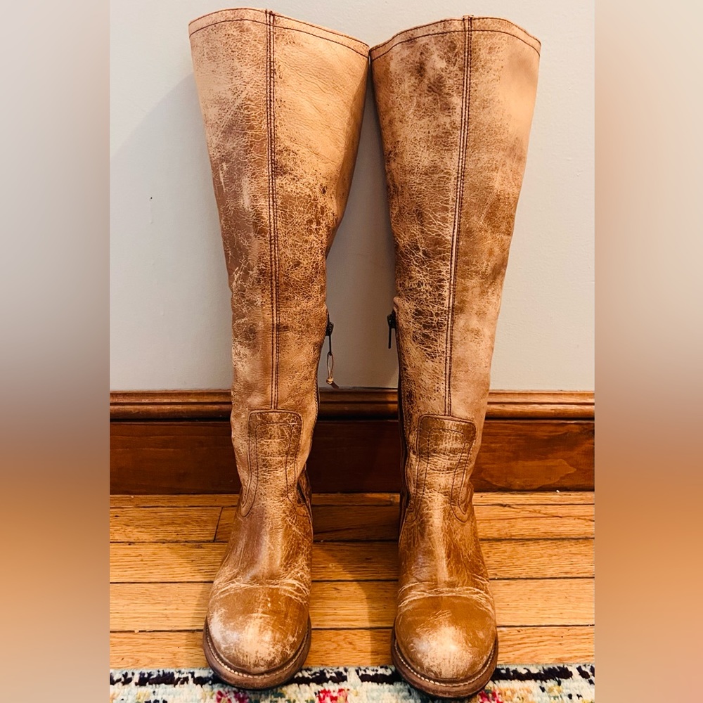 Bed Stu Surrey women’s tall lace-up leather boots
